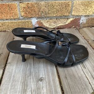 Vintage Prada Sling Back Heels Calzature Donna Black Size 36